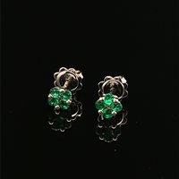 Boucles d'oreilles Recarlo Femme in Or Smeraldo 0.50 Ct XD 131/BSME - XD 131/BSME